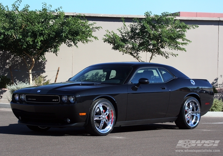 2009 Dodge Challenger with 22" Giovanna Lisbon in Chrome wheels