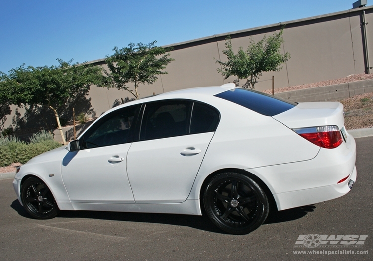 2007 BMW 5-Series with 20" Gianelle Spezia-5 in Black (Matte) wheels