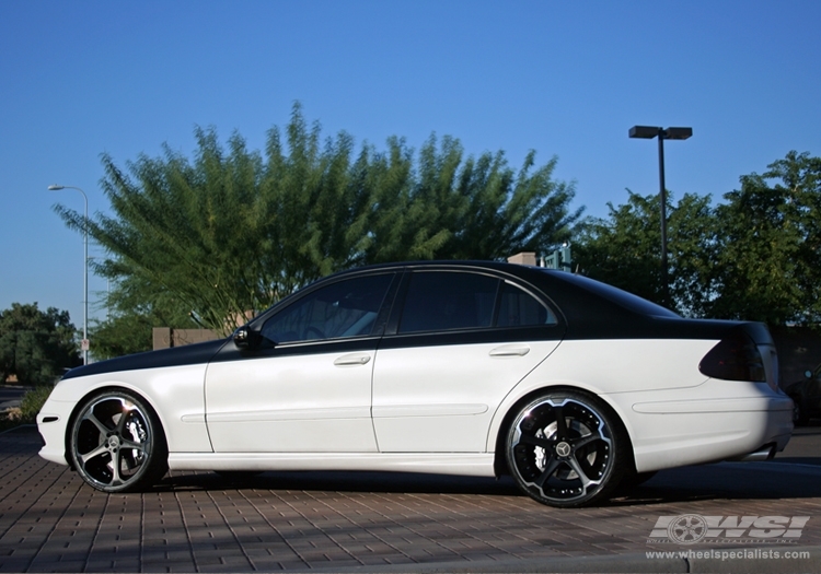 2007 Mercedes-Benz E-Class with 20" Giovanna Dalar-5 in Machined Black wheels