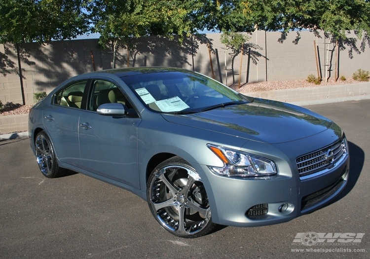 2009 Nissan Maxima with 22" Giovanna Dalar-5 in Chrome wheels