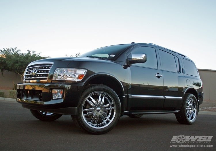 2008 Infiniti QX56 with 22" Giovanna Caracas in Chrome wheels