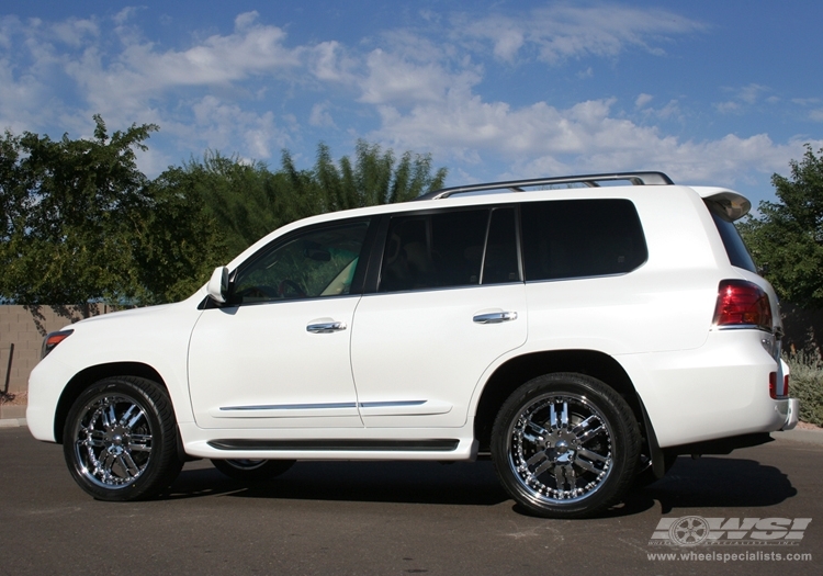 2008 Lexus LX with 22" Giovanna Caracas in Chrome wheels