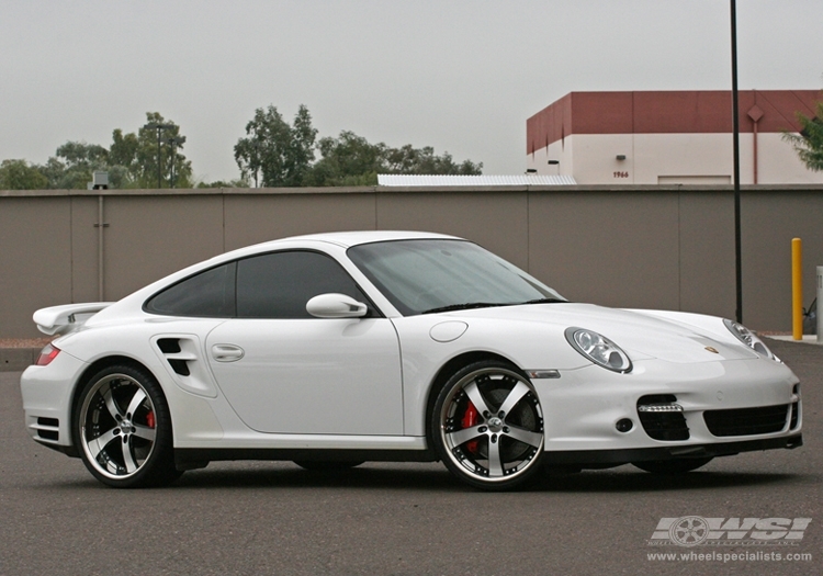 2008 Porsche 911 with 20" Vossen VVS-084 in Black Machined (DISCONTINUED) wheels