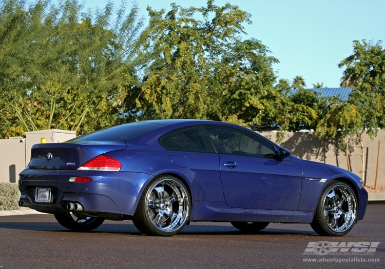 2008 BMW M6 with 22" GFG Forged Trento-5 in Chrome wheels