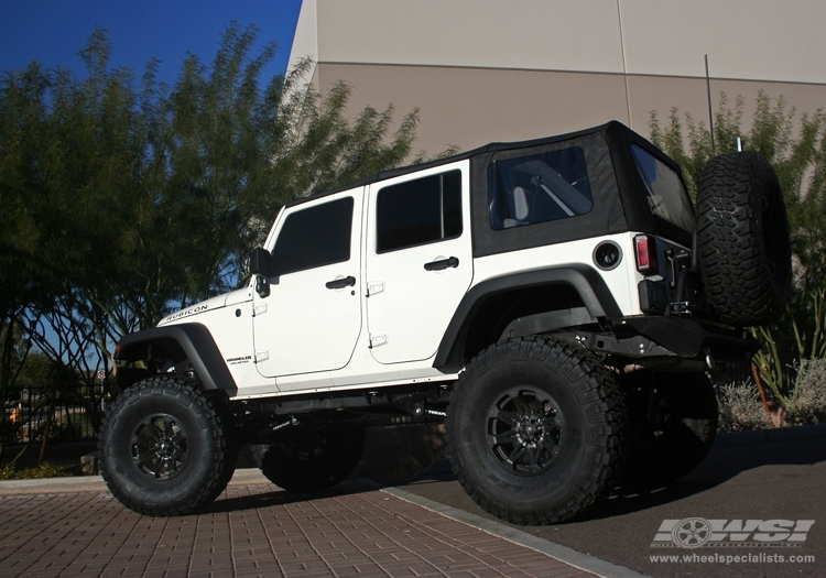 2008 Jeep Wrangler with 18" Ballistic Off Road 814-Jester in Black (Matte) wheels