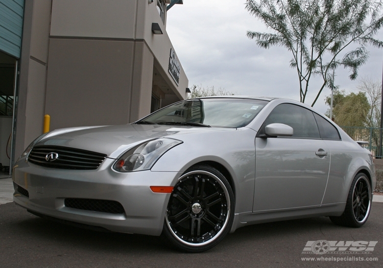 2006 Infiniti G35 Coupe with 20" Vossen VVS-077 in Gloss Black (Discontinued) wheels