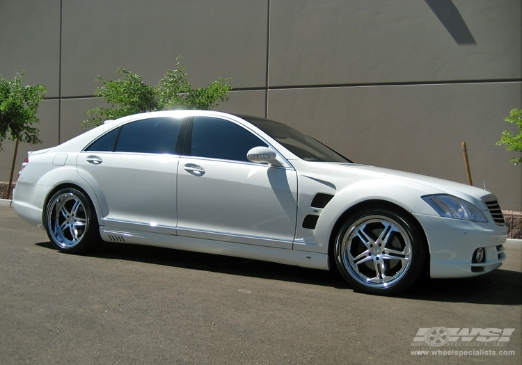2008 Mercedes-Benz S-Class with 20" Vossen VVS-075 in Silver (DISCONTINUED) wheels