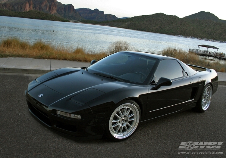 1991 Acura NSX with 18/19" Enkei RPF1 Type RC in Silver wheels