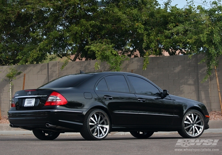 2009 Mercedes-Benz E-Class with 20" Vossen VVS-083 in Black Machined (Stainless Lip) wheels