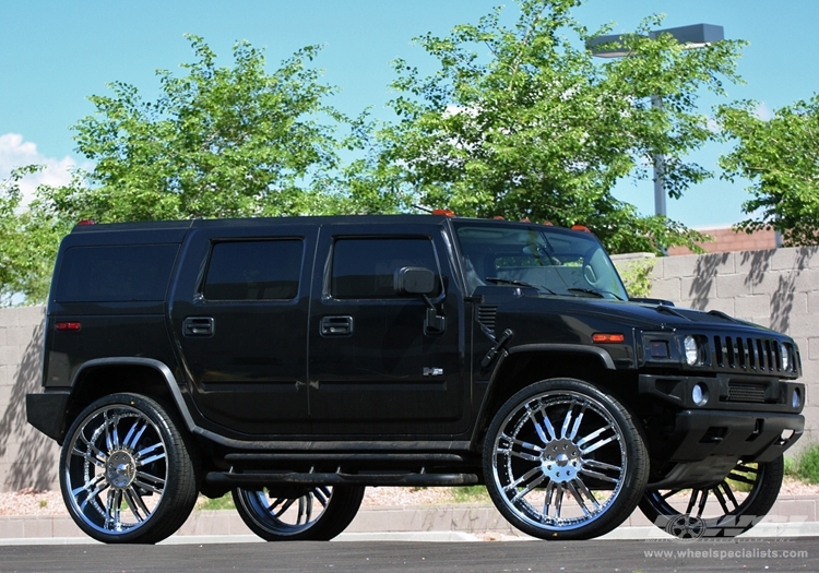 2008 Hummer H2 with 30" Giovanna Closeouts Giovanna Caracas-8 in Chrome wheels