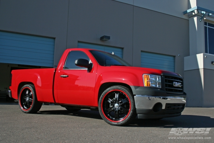 2008 GMC Sierra 1500 with 24" Giovanna Closeouts Giovanna Barcelona in Black wheels