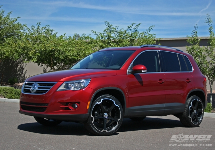 2009 Volkswagen Tiguan with 20" Giovanna Dalar-5 in Machined Black wheels