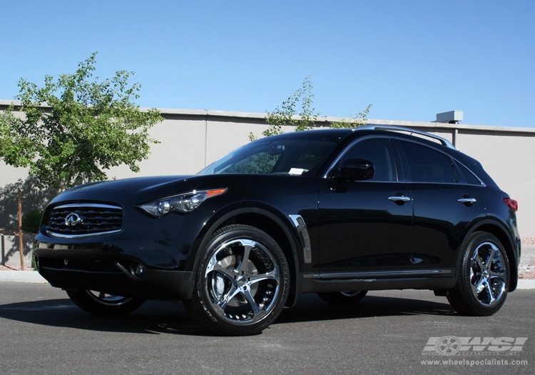 2009 Infiniti FX50 with 22" Giovanna Dalar-5 in Chrome wheels