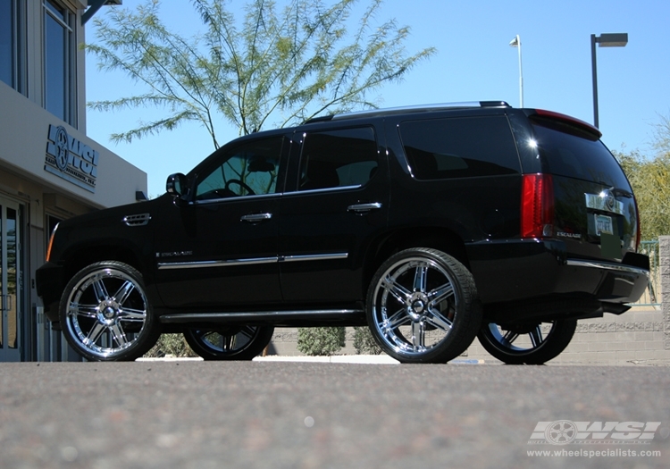 2008 Cadillac Escalade with 26" Giovanna Closeouts Gianelle Steep-6 in Chrome wheels