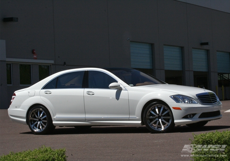 2009 Mercedes-Benz S-Class with 20" Vossen VVS-083 in Black Machined (Stainless Lip) wheels