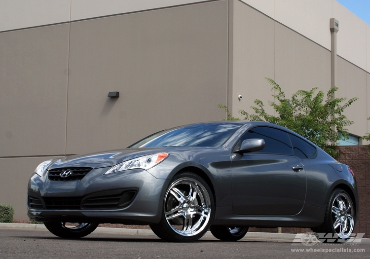2009 Hyundai Genesis Coupe with 20" Giovanna Cuomo in Chrome wheels