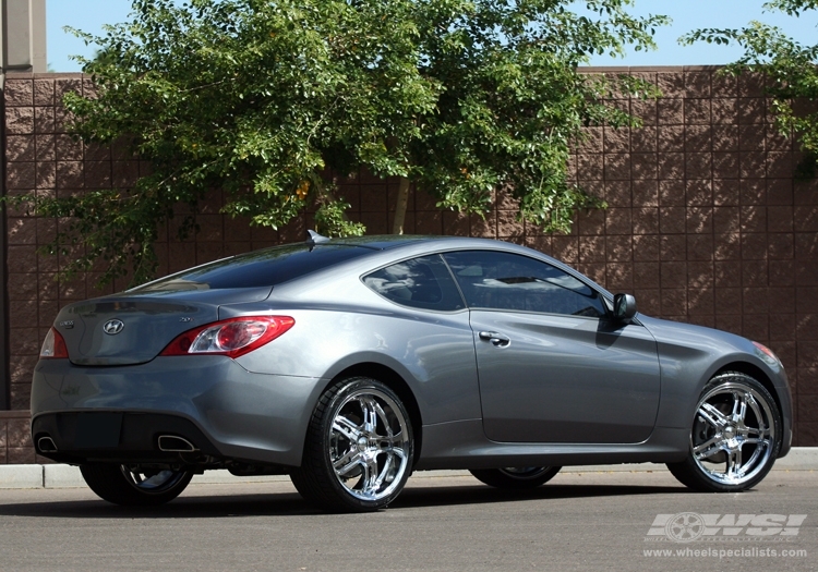 2009 Hyundai Genesis Coupe with 20" Giovanna Cuomo in Chrome wheels