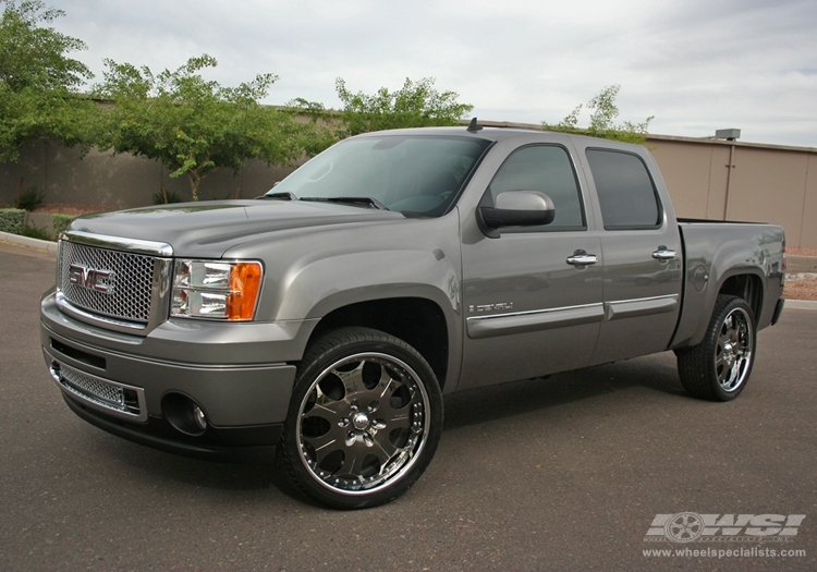 2009 GMC Sierra 1500 with 24" GFG Forged Trento-7 in Custom wheels