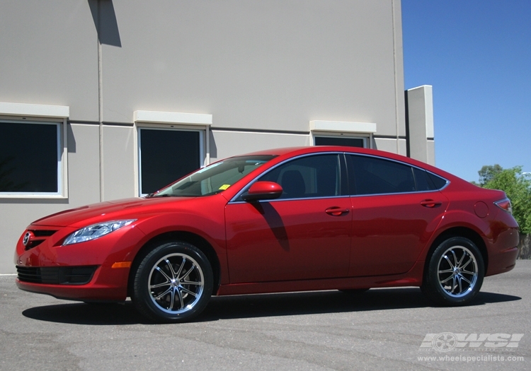 2009 Mazda Mazda6 with 18" Enkei G5 in Black Machined wheels