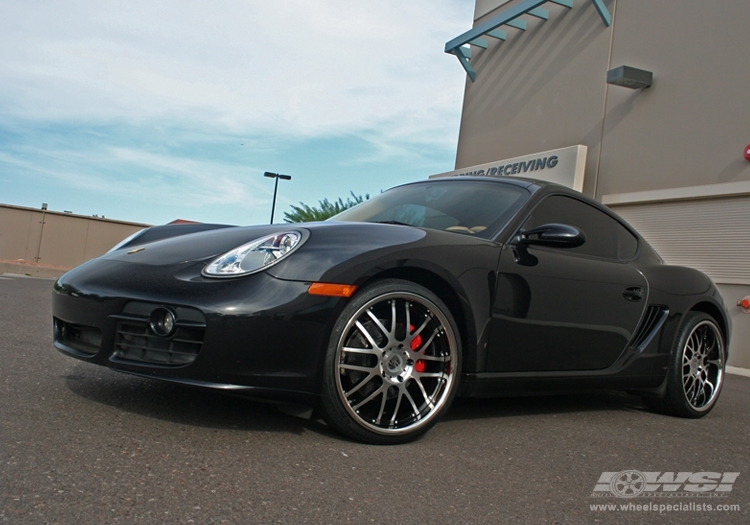 2008 Porsche Cayman with 20" Vossen VVS-094 in Black Machined (Discontinued) wheels