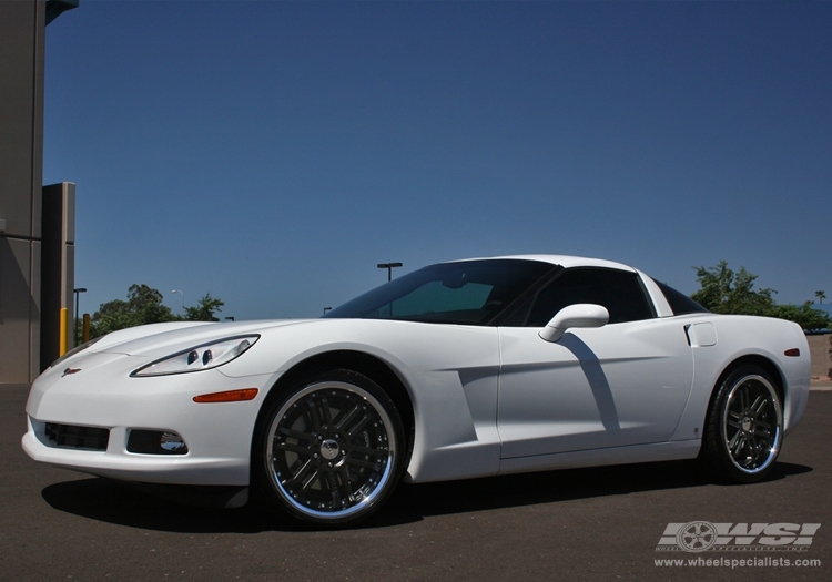 2008 Chevrolet Corvette with 20" Vossen VVS-077 in Matte Black (Discontinued) wheels