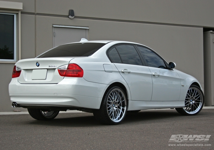 2008 BMW 3-Series with 20" Beyern Mesh in Chrome wheels