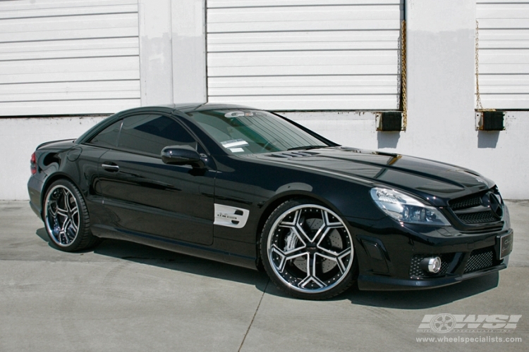 2009 Mercedes-Benz SL-Class with 20" GFG Forged Malibu in Black (Machined) wheels