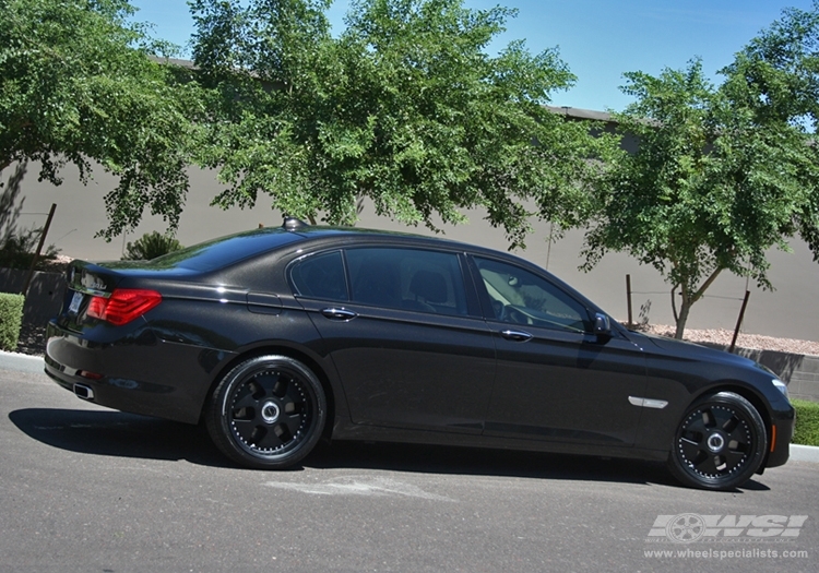 2010 BMW 7-Series with 20" Giovanna Berlin in Matte Black wheels