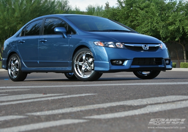 2009 Honda Civic with 18" Enkei LS-5 in Chrome (Luxury Sport) wheels