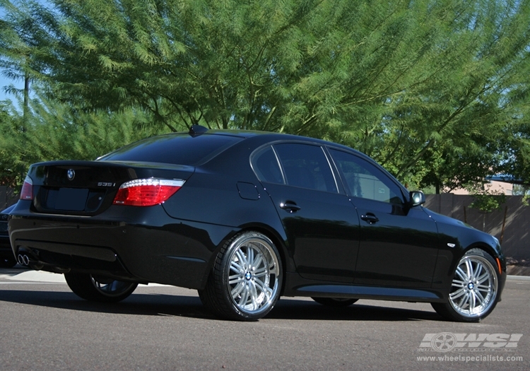 2009 BMW 5-Series with 20" Vossen VVS-082 in Silver Machined (DISCONTINUED) wheels