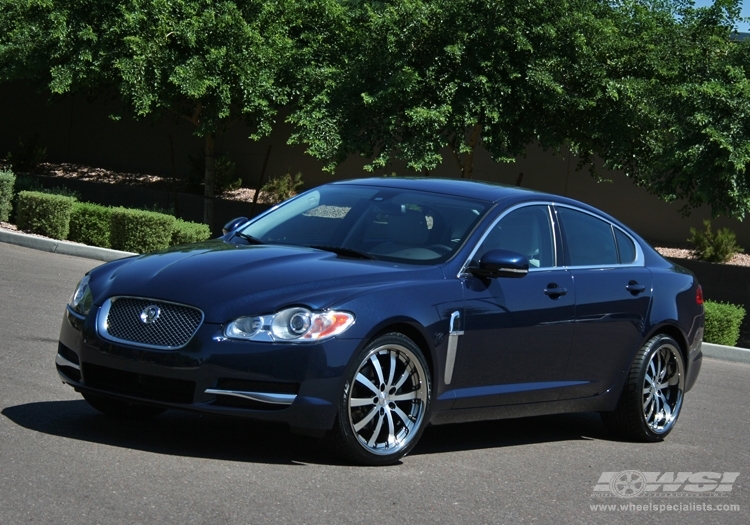 2009 Jaguar XF with 20" Vossen VVS-083 in Black Machined (Stainless Lip) wheels