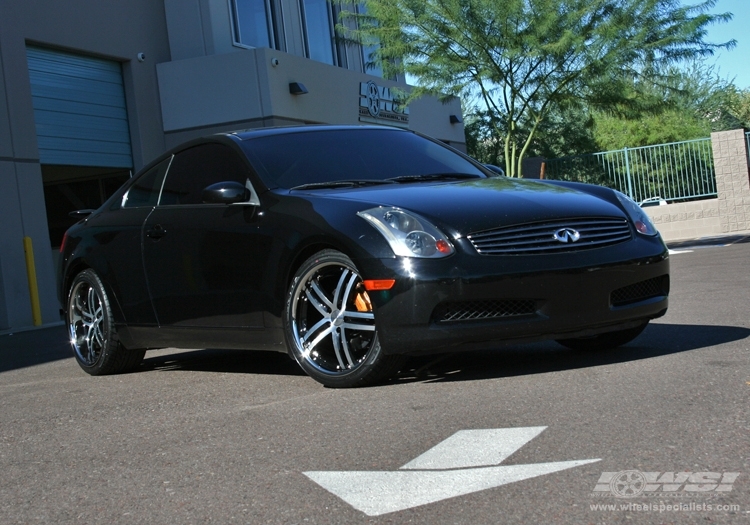 2008 Infiniti G35 Coupe with 20" Vossen VVS-085 in Gloss Black (DISCONTINUED) wheels