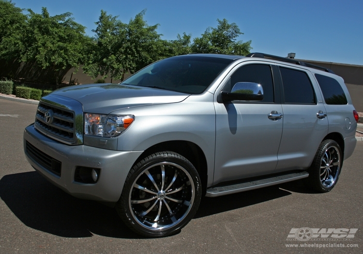 2009 Toyota Sequoia with 24" Lexani LSS-10 in Machined Black wheels
