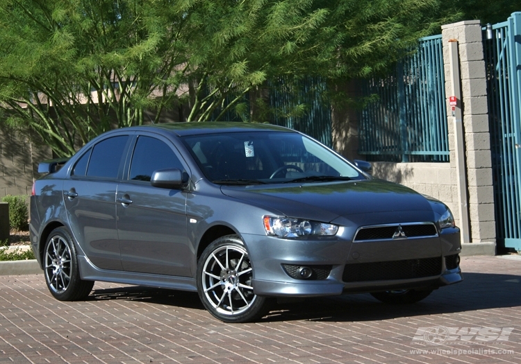 2008 Mitsubishi Lancer with 18" MKW Closeouts M71 in Black (Gunmetal) wheels