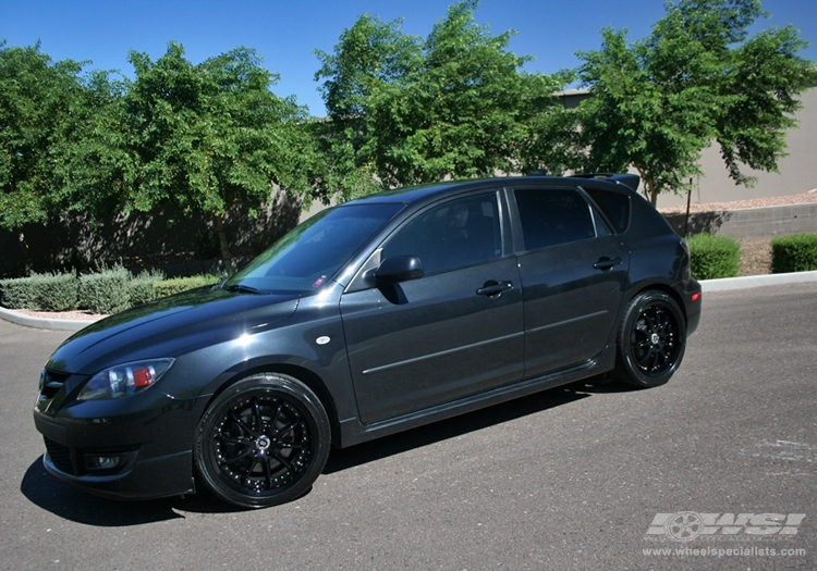 2007 Mazda MazdaSpeed3 with 18" Enkei LF-10 in Gloss Black (Luxury Sport) wheels