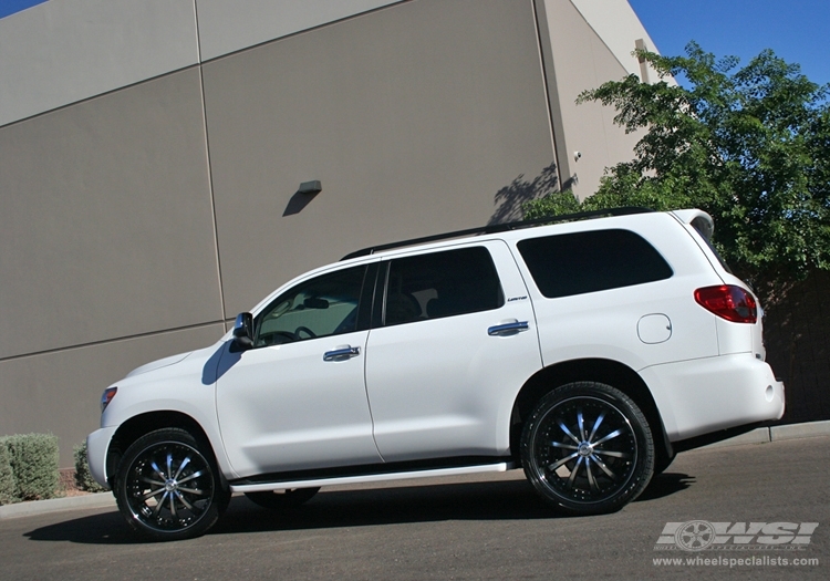 2010 Toyota Sequoia with 24" Lexani LSS-10 in Machined Black wheels