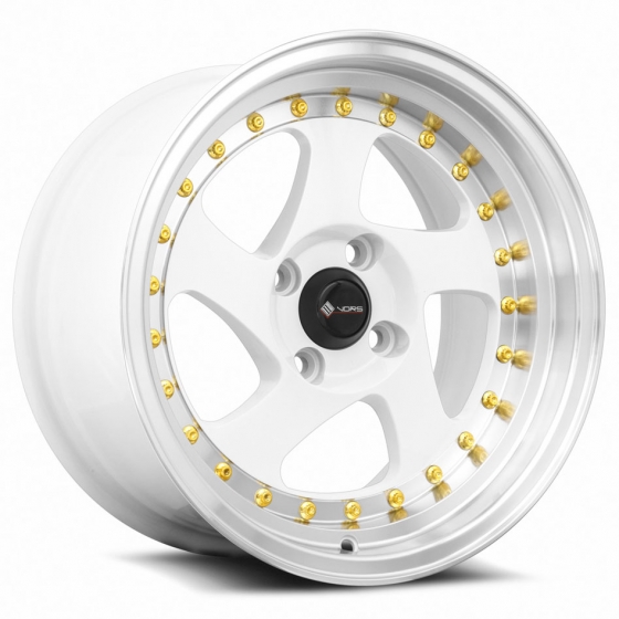 Vors VR2 in White (Machined Lip Gold Rivets)