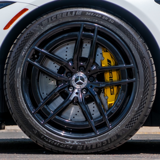 Powder Coating Mercedes-Benz SL55 AMG in Gloss Black