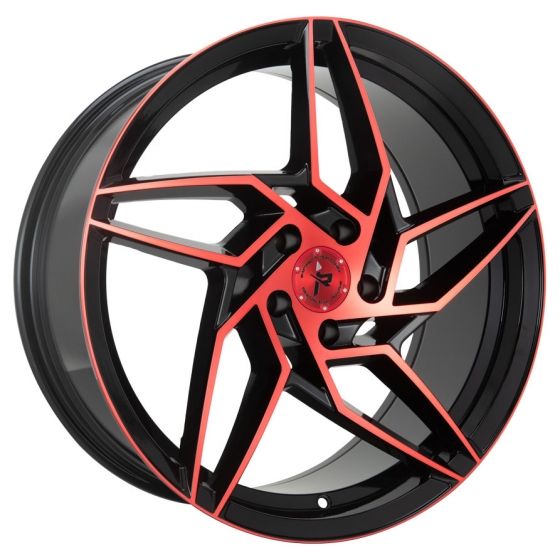 Impact 605 in Gloss Black Red Machined