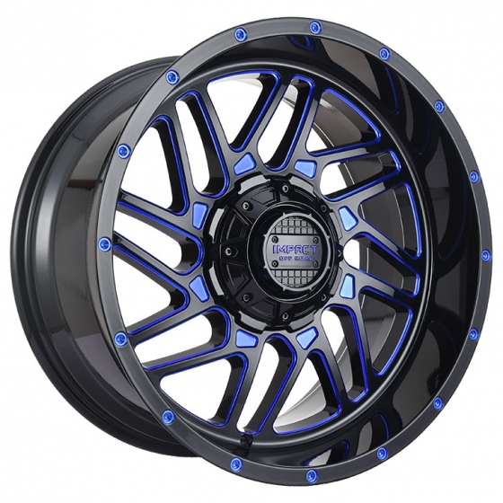 Impact 808 in Gloss Black Blue Milled