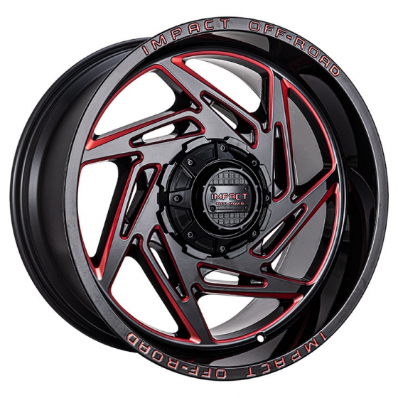 Impact 830 in Gloss Black Red Milled