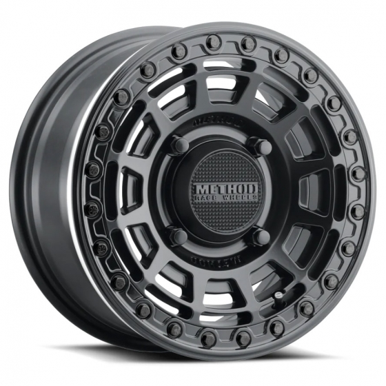 Method Race Wheels MR415 Beadlock in Matte Black (Gloss Black Ring)