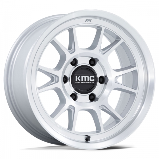 KMC KM729 Range in Gloss Silver Machined