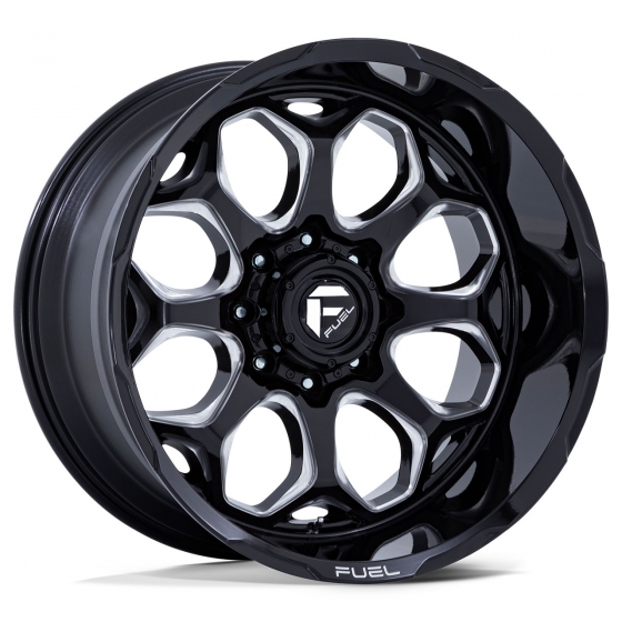 Fuel Scepter FC862BE in Gloss Black Milled