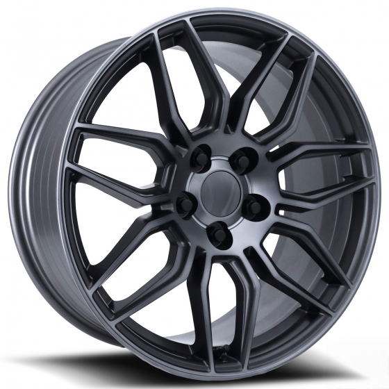 Factory Reproductions F401 C8 Z06 Corvette in Titanium Machined Face w/ Dark Clear Coat