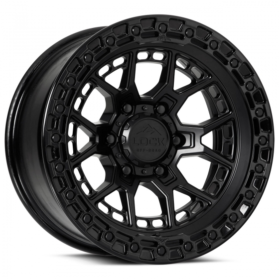 Lock Off-Road Commando in Matte Black (Gloss Black Ring)