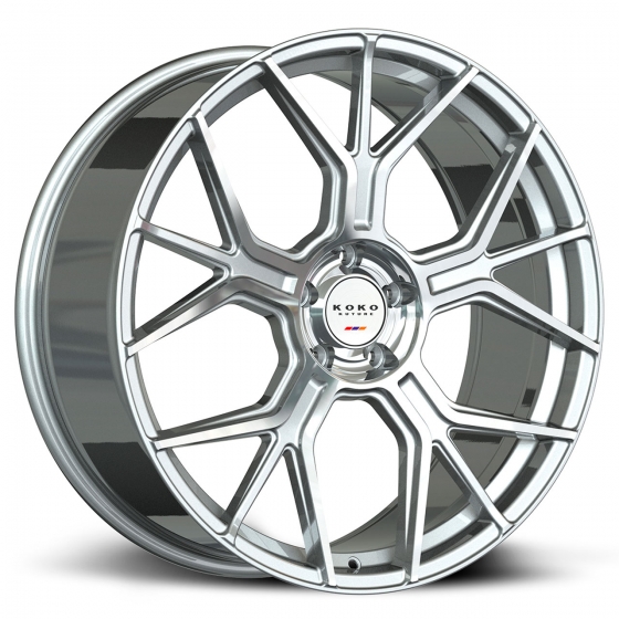 Koko Kuture Belize in Gloss Silver Machined