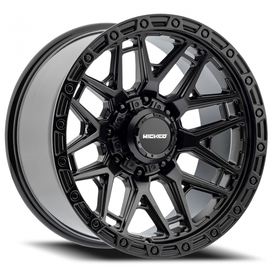 Wicked W828 in Satin Black (Gloss Black Lip)