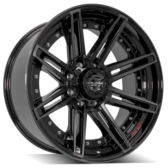 4PLAY 4P08 in Gloss Black Machined (Dark Tinted Clear)