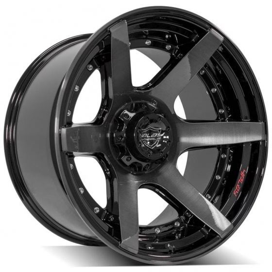4PLAY 4P60 in Gloss Black Machined (Dark Tinted Clear)